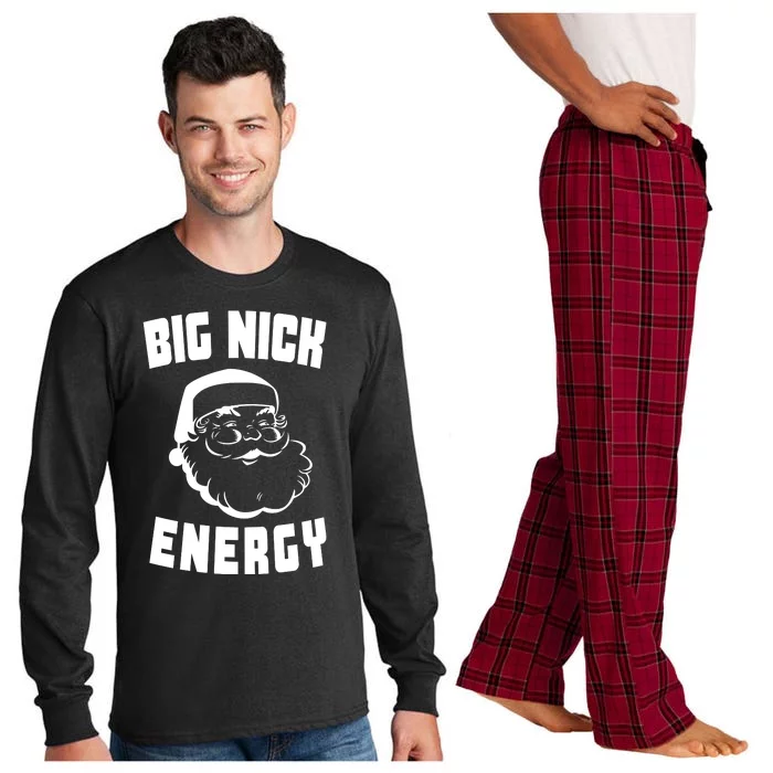 Big Nick Energy Funny Santa Claus Long Sleeve Pajama Set