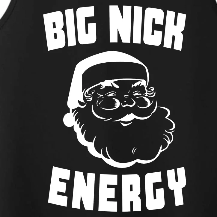 Big Nick Energy Funny Santa Claus Performance Tank