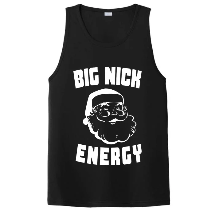 Big Nick Energy Funny Santa Claus Performance Tank