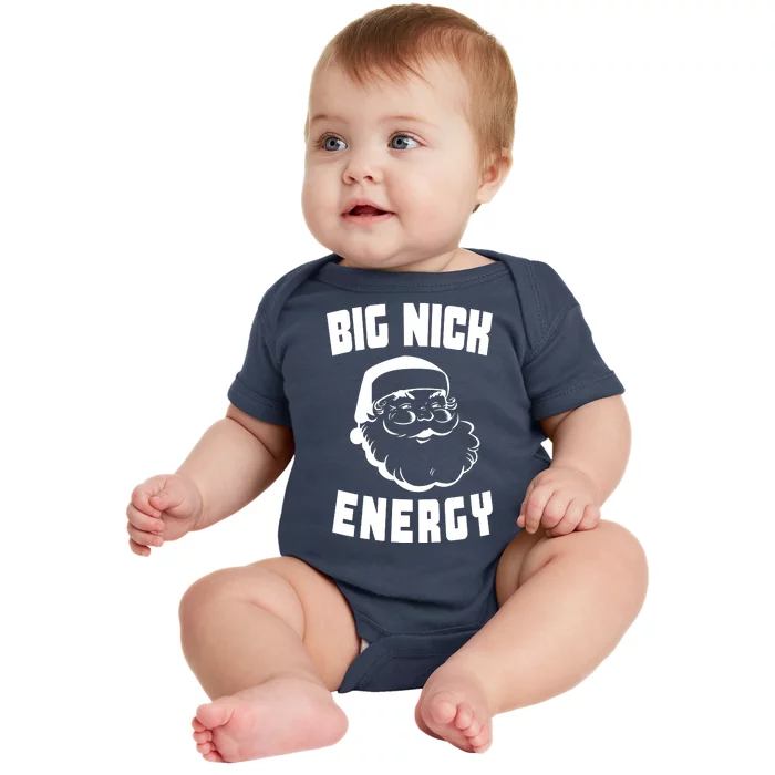 Big Nick Energy Funny Santa Claus Baby Bodysuit