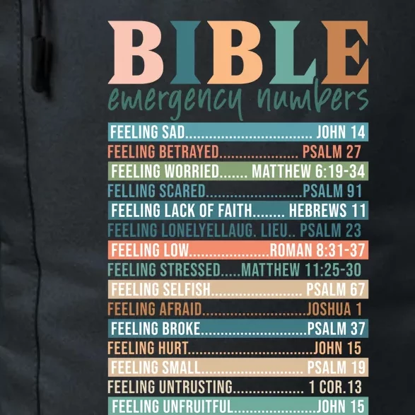 Bible Nutrition Emergency Numbers Daily Commute Backpack