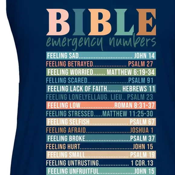 Bible Nutrition Emergency Numbers Ladies Essential Flowy Tank