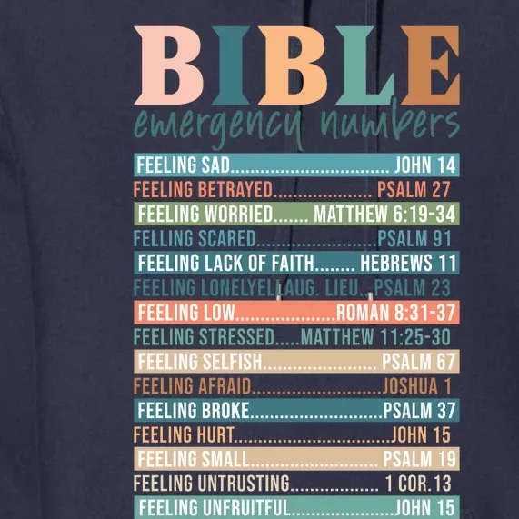 Bible Nutrition Emergency Numbers Premium Hoodie