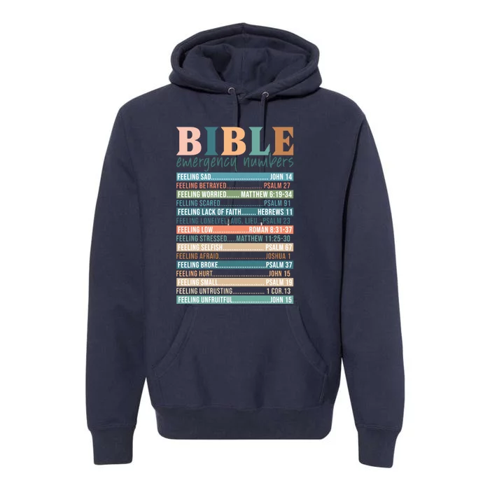 Bible Nutrition Emergency Numbers Premium Hoodie