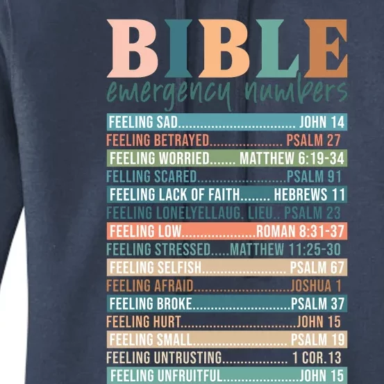 Bible Nutrition Emergency Numbers Women's Pullover Hoodie