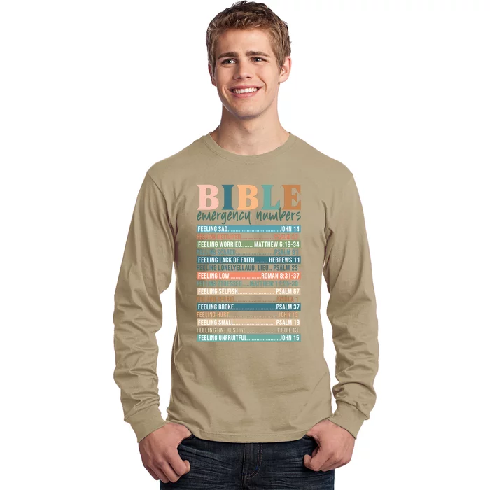 Bible Nutrition Emergency Numbers Long Sleeve Shirt