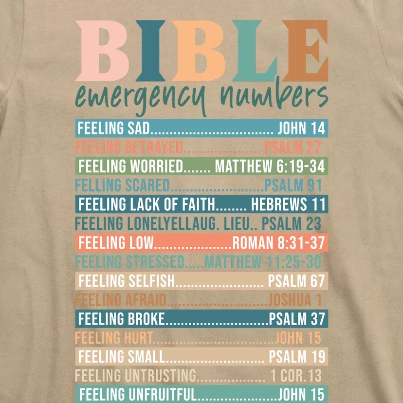 Bible Nutrition Emergency Numbers T-Shirt