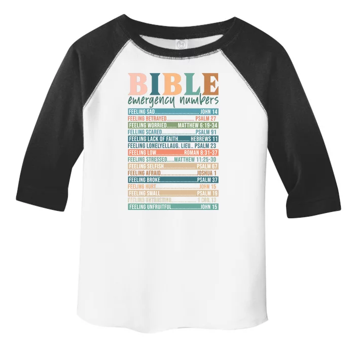 Bible Nutrition Emergency Numbers Toddler Fine Jersey T-Shirt