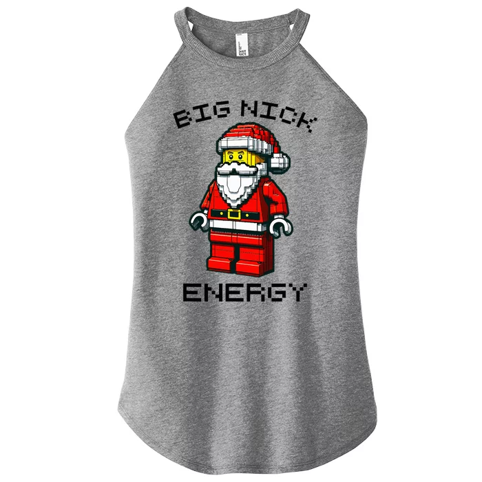 Big Nick Energy Santa Block Building Xmas Master Builder Women’s Perfect Tri Rocker Tank