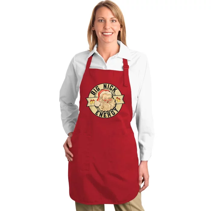 Big Nick Energy Retro Stamped Logo Full-Length Apron With Pocket