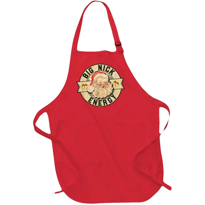 Big Nick Energy Retro Stamped Logo Full-Length Apron With Pocket