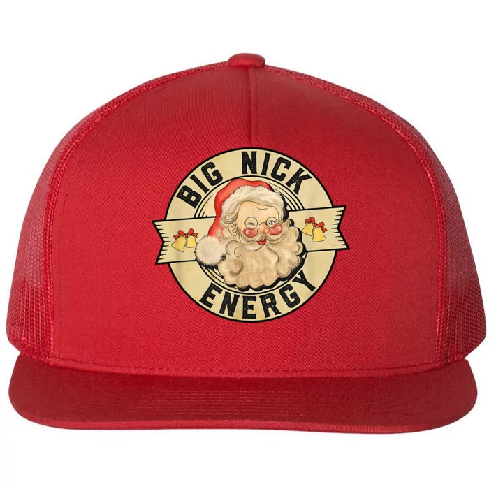 Big Nick Energy Retro Stamped Logo Flat Bill Trucker Hat