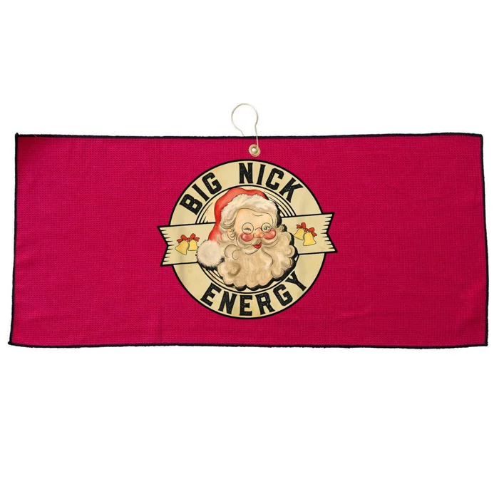 Big Nick Energy Retro Stamped Logo Large Microfiber Waffle Golf Towel