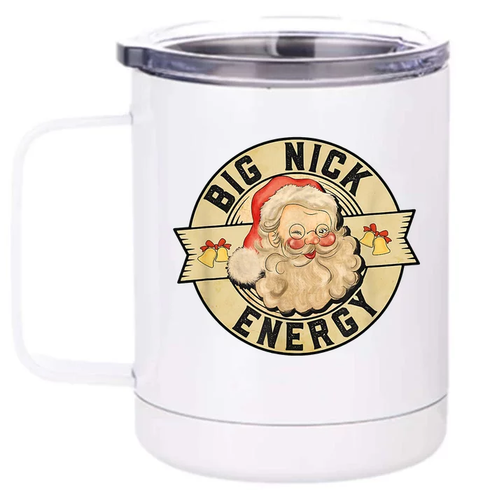 Big Nick Energy Retro Stamped Logo Front & Back 12oz Stainless Steel Tumbler Cup