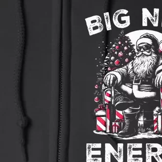 Big Nick Energy Funny Santa Claus Christmas Full Zip Hoodie