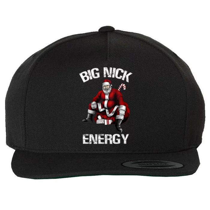 Big Nick Energy Funny Santa Christmas Wool Snapback Cap