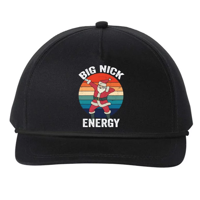 Big Nick Energy Dabbing Santa Christmas Snapback Five-Panel Rope Hat