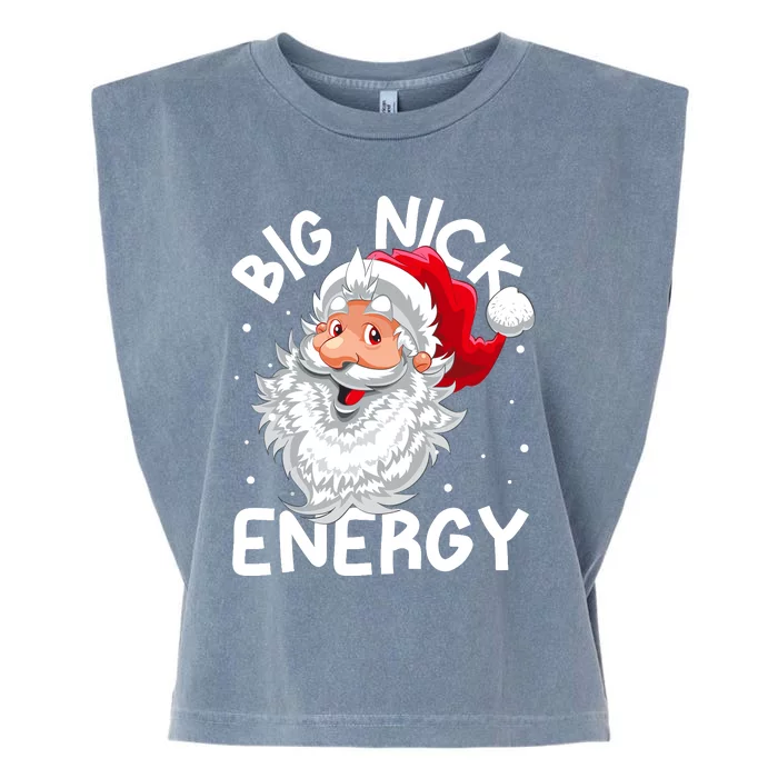 Big Nick Energy Christmas Santa Xmas Funny Meme Garment-Dyed Women's Muscle Tee