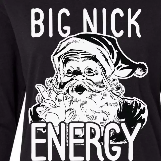 Big Nick Energy - Funny Xmas Santa Claus Saint Nicholas Womens Cotton Relaxed Long Sleeve T-Shirt