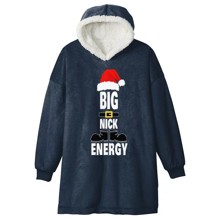 Big Nick Energy Santa Hat Belts And Boots Funny Christmas Hooded Wearable Blanket