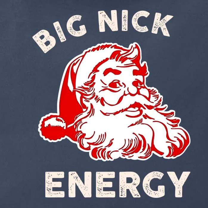 Big Nick Energy Funny Xmas Fat Santa Claus Saint Nicholas Zip Tote Bag