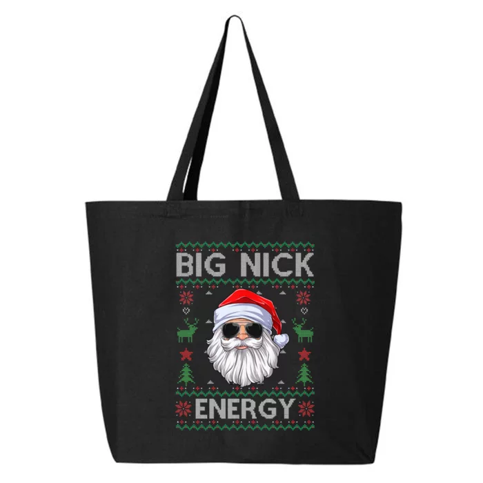 Big Nick Energy Santa Claus Ugly Christmas Sweater 25L Jumbo Tote