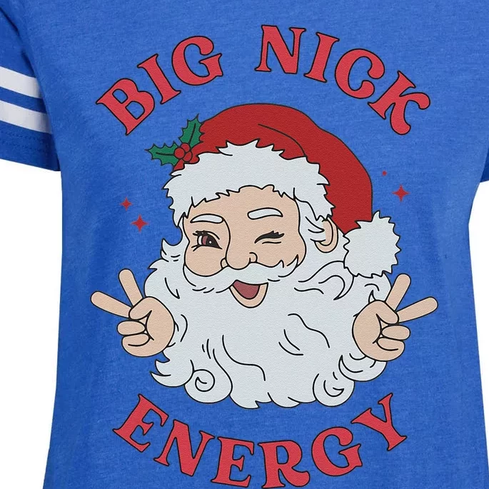 Big Nick Energy Santa Naughty Humor Christmas Enza Ladies Jersey Football T-Shirt