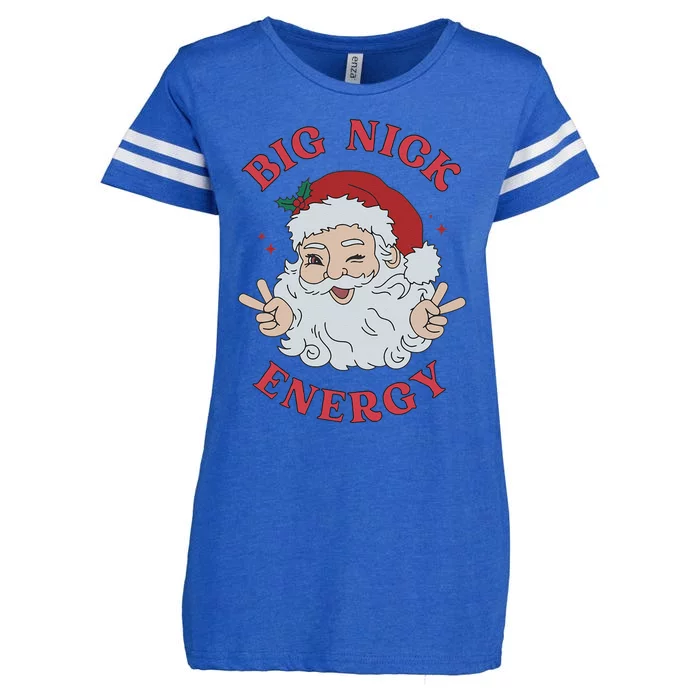 Big Nick Energy Santa Naughty Humor Christmas Enza Ladies Jersey Football T-Shirt