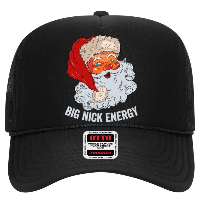 Big Nick Energy Santa High Crown Mesh Trucker Hat