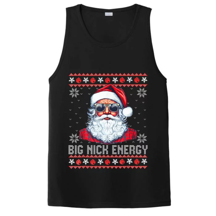 Big Nick Energy Santa Naughty Sweater Ugly Adult Christmas Performance Tank