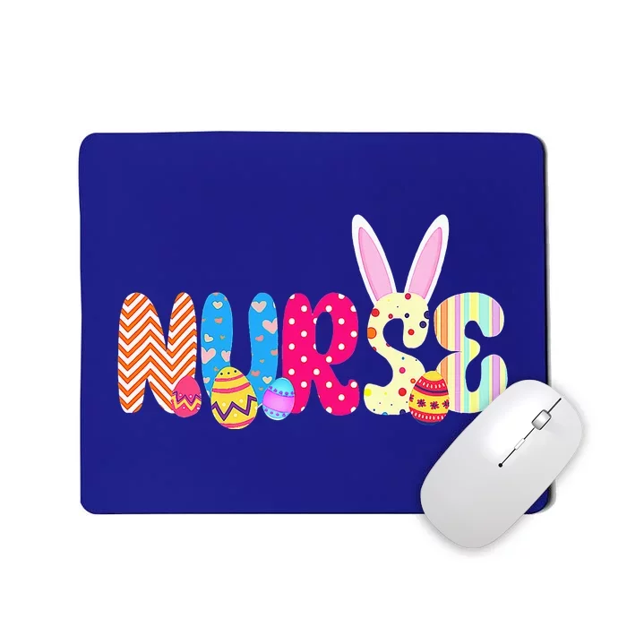 Bunny Nurse Funny Egg Easter Day Floral Women Mousepad