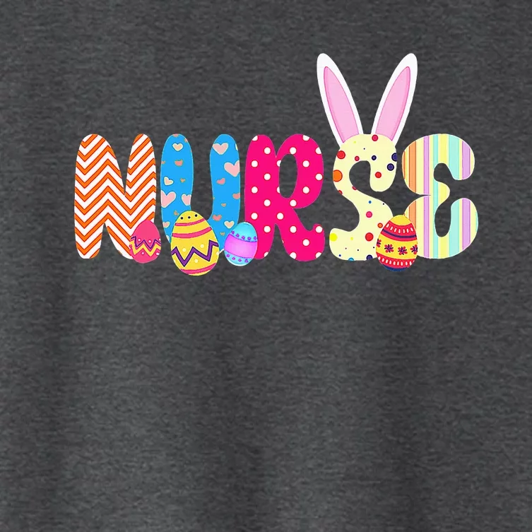 Bunny Nurse Funny Egg Easter Day Floral Women Women's Crop Top Tee