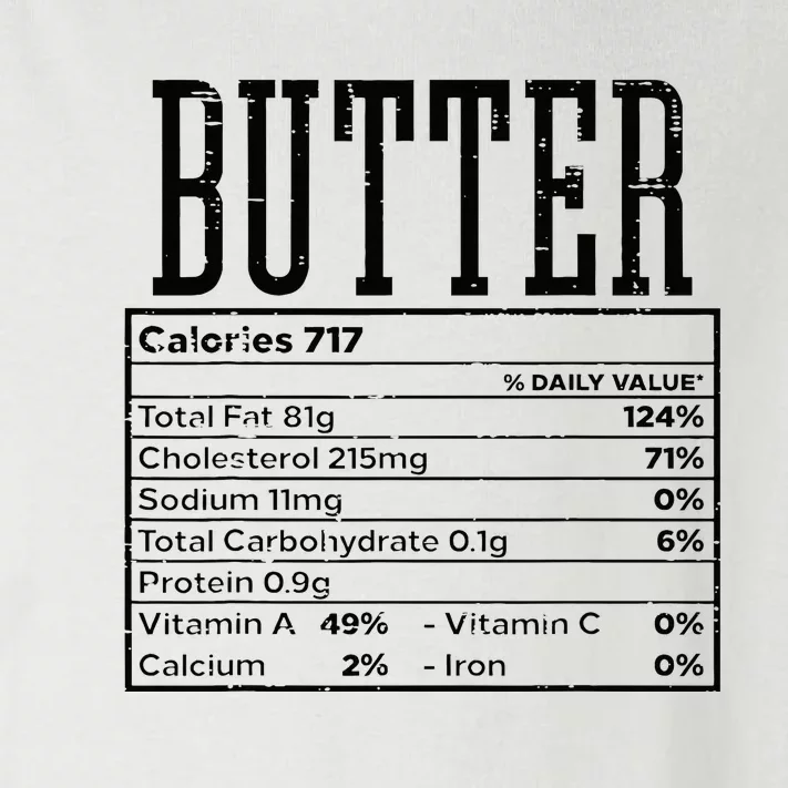 Butter Nutrition Facts Food Matching Family Toddler Long Sleeve Shirt