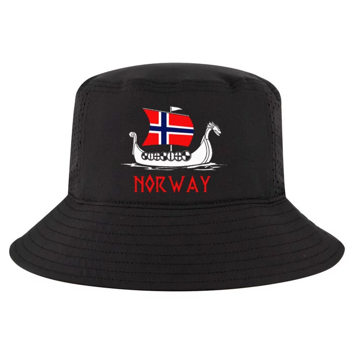 Boat Norwegian Flag Norway Viking Ship Norway Cool Comfort Performance Bucket Hat