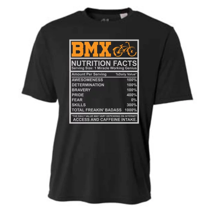 BMX Nutrition Facts Gift Cycling Cooling Performance Crew T-Shirt