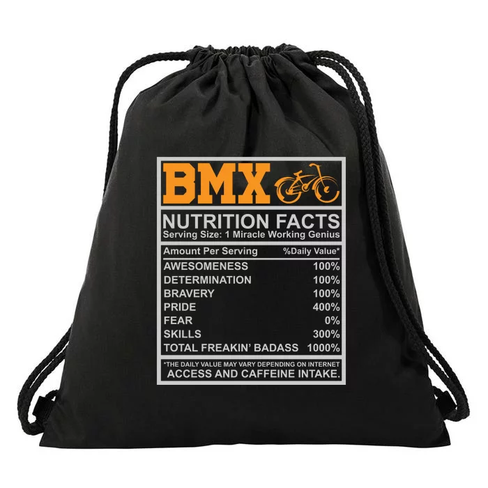 BMX Nutrition Facts Gift Cycling Drawstring Bag