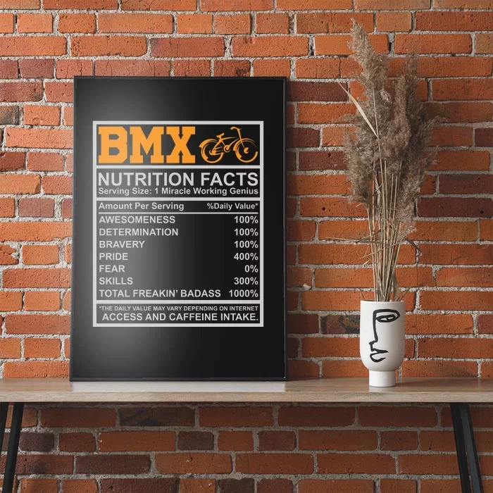 BMX Nutrition Facts Gift Cycling Poster