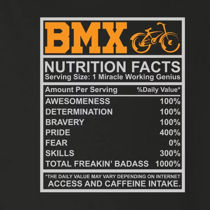 BMX Nutrition Facts Gift Cycling Toddler Long Sleeve Shirt