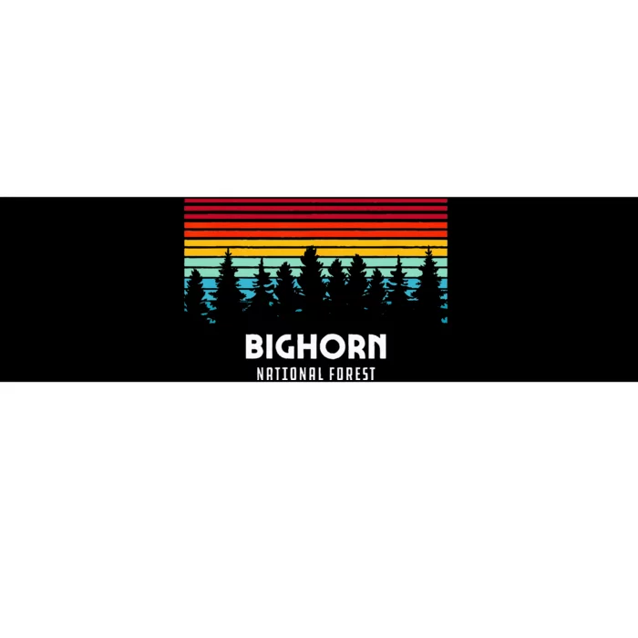 Bighorn National Forest Wyoming Retro Outdoor Adventure Bumper Sticker