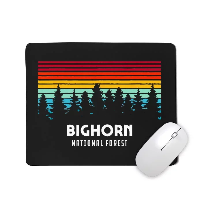 Bighorn National Forest Wyoming Retro Outdoor Adventure Mousepad