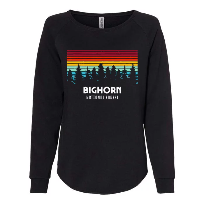 Bighorn National Forest Wyoming Retro Outdoor Adventure Womens California Wash Sweatshirt