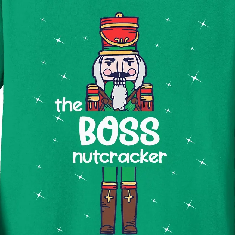 Boss Nutcracker Family Matching Funny Pajama Kids Long Sleeve Shirt