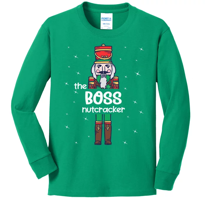 Boss Nutcracker Family Matching Funny Pajama Kids Long Sleeve Shirt