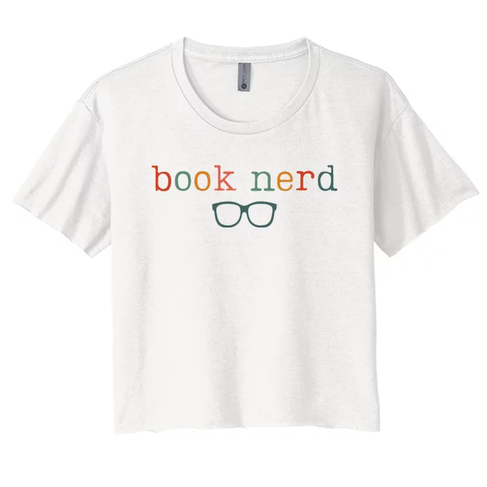 Book Nerd Funny Bookish Women's Crop Top Tee