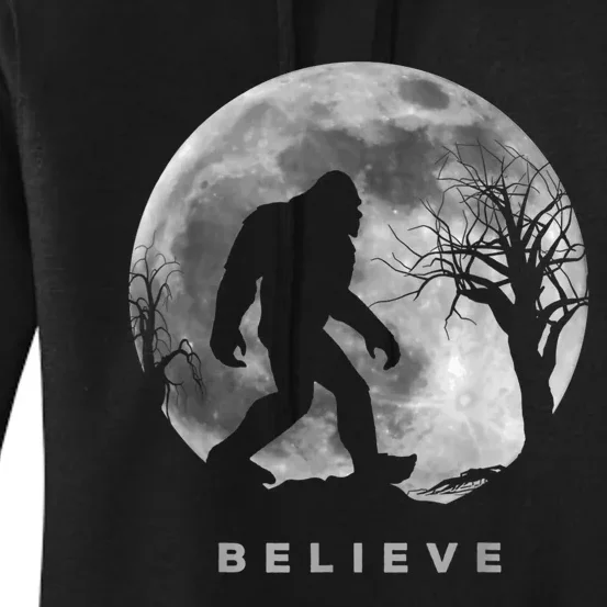 Bigfoot Night Full Moon I Believe Sasquatch Men Kids Women's Pullover Hoodie