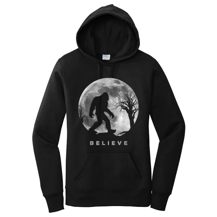 Bigfoot Night Full Moon I Believe Sasquatch Men Kids Women's Pullover Hoodie