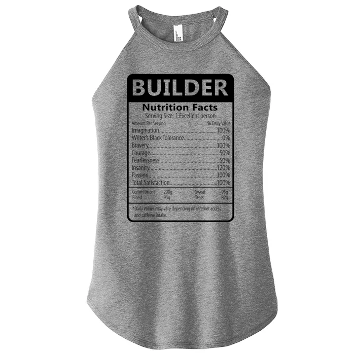 Builder Nutrition Facts Sarcastic Graphic Gift Women’s Perfect Tri Rocker Tank