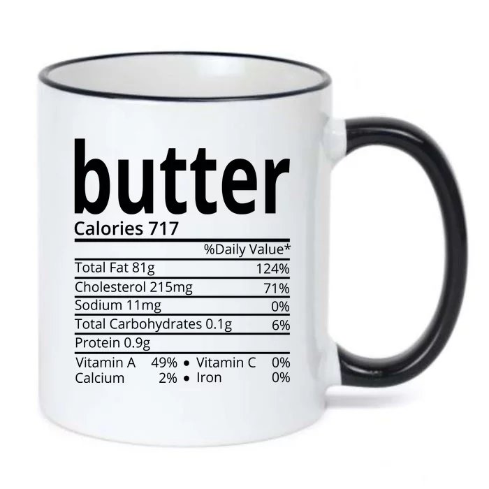 Butter Nutritional Facts Thanksgiving Matching Family Costume Black Color Changing Mug