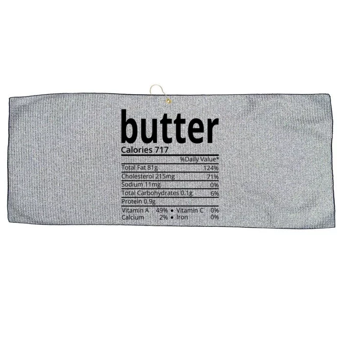 Butter Nutritional Facts Thanksgiving Matching Family Costume Large Microfiber Waffle Golf Towel