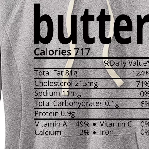 Butter Nutritional Facts Thanksgiving Matching Family Costume Women's Fleece Hoodie